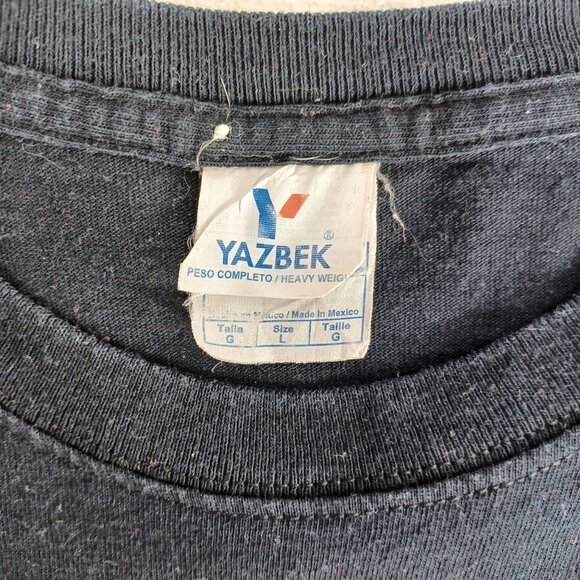 Yazbek Black Long Sleeve Slouchy Boxy T-Shirt Colorful Skull Unisex Size G - Picture 7 of 10